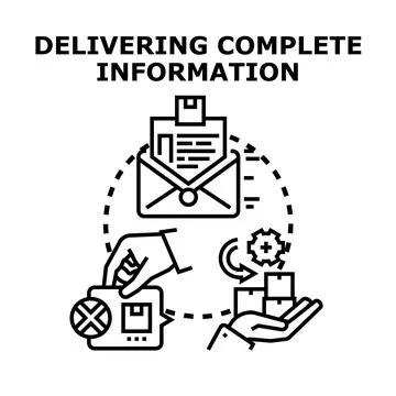 Delivering complete information and feedback loop process 스톡 일러스트