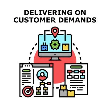 Delivering customer demands through efficient supply chain management 库存插图