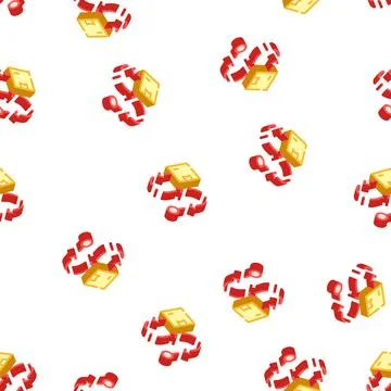 Delivering direction and location isometric icon seamless pattern Stock Illustration