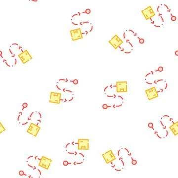 Delivering direction and location vector seamless pattern Stock Illustration