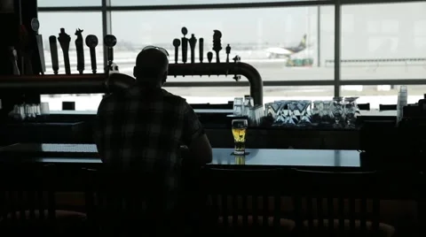 Delivering the Drink - Silhouette Stock Footage 60711024