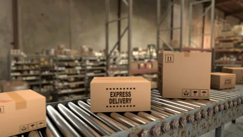Delivering internet orders and preparing parcels for shipping to buyers, loop Stock Footage 129710203