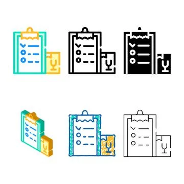 Delivering list color icon vector concepts isolated Stock Illustration