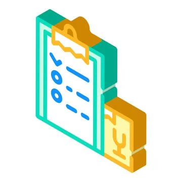 Delivering list isometric icon vector isolated illustration 스톡 일러스트