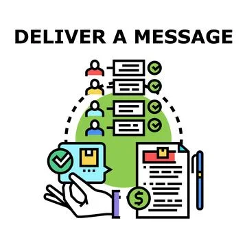 Delivering message, communicating effectively, reaching target audience Stock Illustration