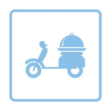 Delivering motorcycle icon Stock Illustration