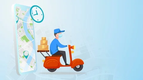 Delivering online logistic. Video stock 130159415