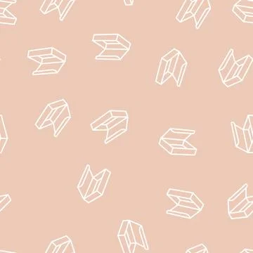 Delivering package box line seamless pattern Stock Illustration