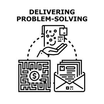 Delivering problem solving solutions concept vector illustration イラスト素材