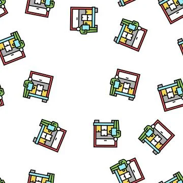 Delivering service procurement vector seamless pattern 库存插图