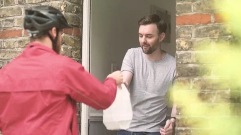 Delivering Takeaway Stock Footage 76878459