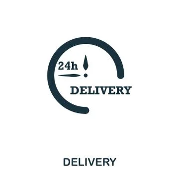 Delivery 24 icon. Mobile apps, printing and more usage. Simple element sing Stock-Illustration