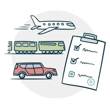 Delivery by air train or car icon Stock Illustration