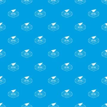 Delivery airplane pattern seamless blue Illustrazione stock