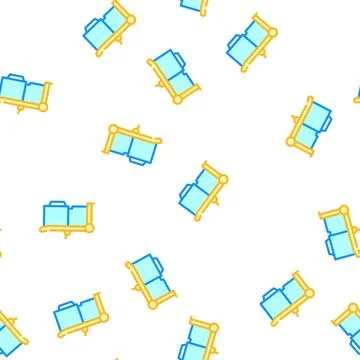 Delivery and installation of equipment vector seamless pattern Stock Illustration