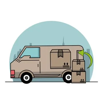 Delivery and logistics Illustrazione stock