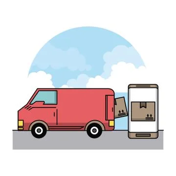 Delivery and logistics Illustrazione stock
