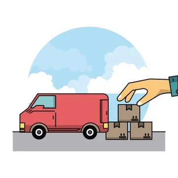 Delivery and logistics イラスト素材