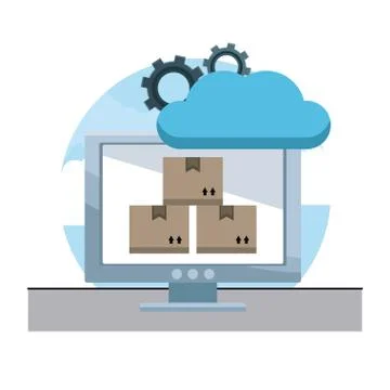 Delivery and logistics Illustrazione stock