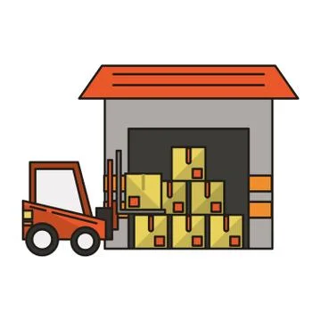 Delivery and logistics Illustrazione stock