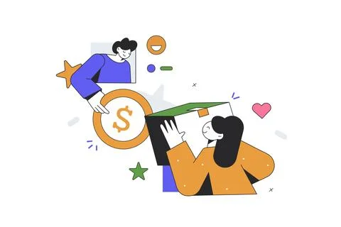 Delivery and Payment Illustrazione stock