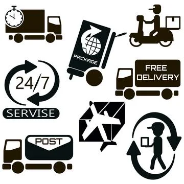 Delivery and Shipping Stock Illustration