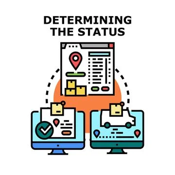 Delivery and shipping order status tracking online Stock Illustration