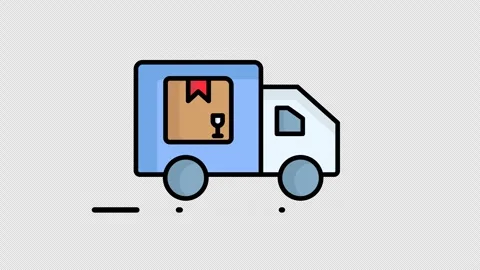 Delivery animated icon Stock Footage 296201711