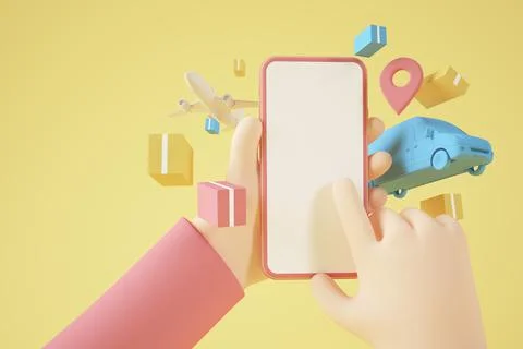 Delivery app concept Stock Illustration