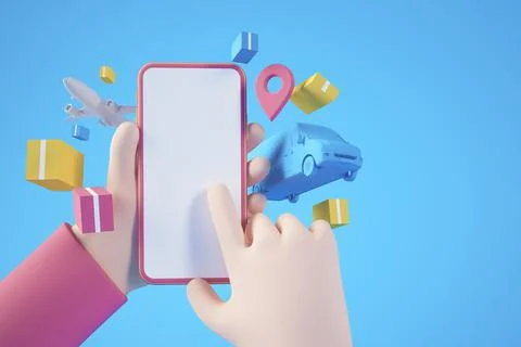 Delivery app concept Illustrazione stock