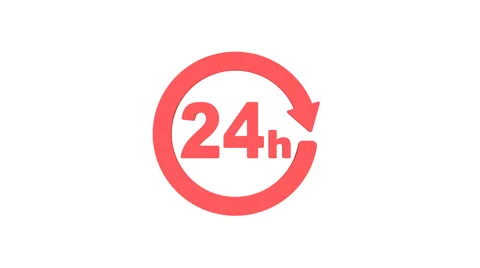 Delivery around the clock icon rotate. Stock Footage 47823438