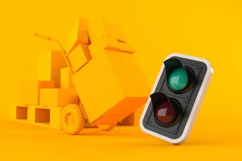 Delivery background with green light Stock Illustration