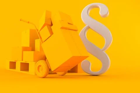Delivery background with paragraph symbol Ilustração Stock