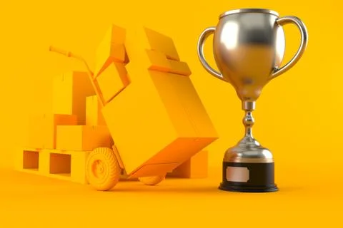 Delivery background with trophy Stock Illustration