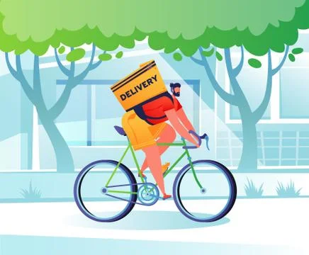 Delivery Bicycle Stock Illustration
