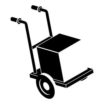 Delivery box cart icon, simple style 스톡 일러스트