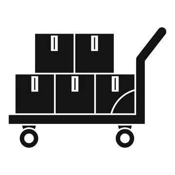 Delivery box cart icon, simple style イラスト素材