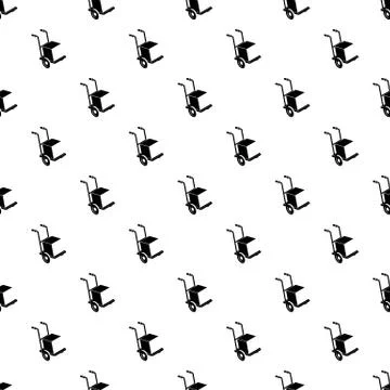 Delivery box cart pattern vector seamless 스톡 일러스트