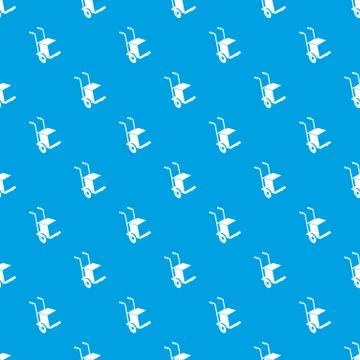 Delivery box cart pattern vector seamless blue イラスト素材