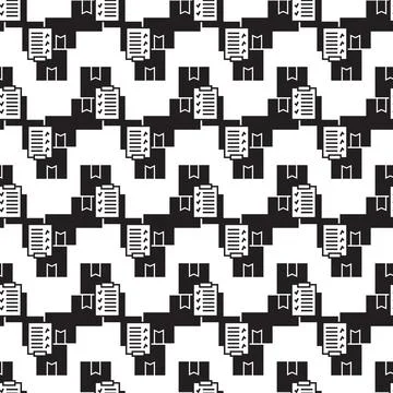 Delivery box checklist pattern seamless vector Illustrazione stock