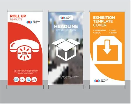 Delivery of a box, Delivery package opened, 24 hours phone service roll up Stock Illustration