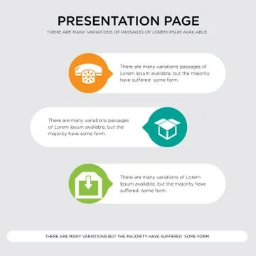 Delivery of a box, Delivery package opened, 24 hours phone service presentati Stock Illustration