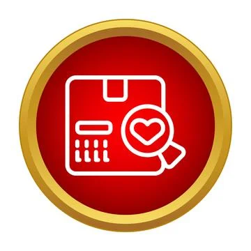 Delivery box finding a heart package concept Stock Illustration