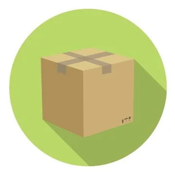 Delivery Box Flat Icon Stock Illustration
