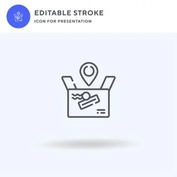 Delivery Box icon vector, filled flat sign, solid pictogram isolated on white イラスト素材