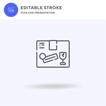 Delivery Box icon vector, filled flat sign, solid pictogram isolated on white 스톡 일러스트