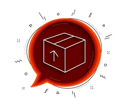 Delivery box line icon. Logistics package sign. Vector Illustrazione stock