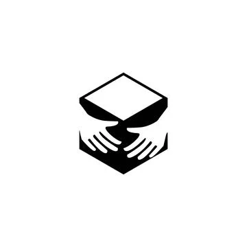 Delivery box logo design Stock Illustration