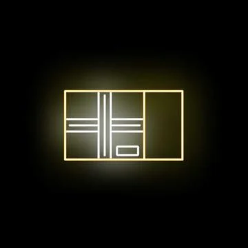 Delivery box neon icon for logistics operations Stock Illustration