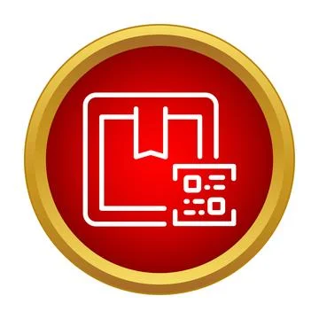 Delivery box with qr code tracking package icon Stock Illustration